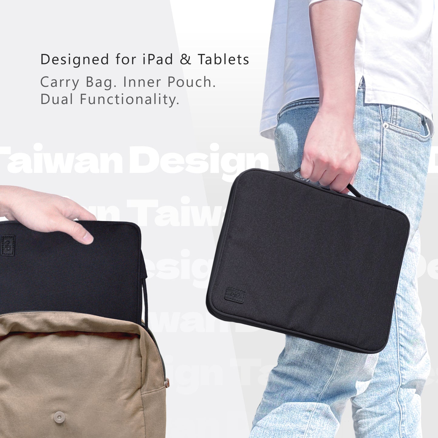 eiP Water-repellent Slim Tablet Bag