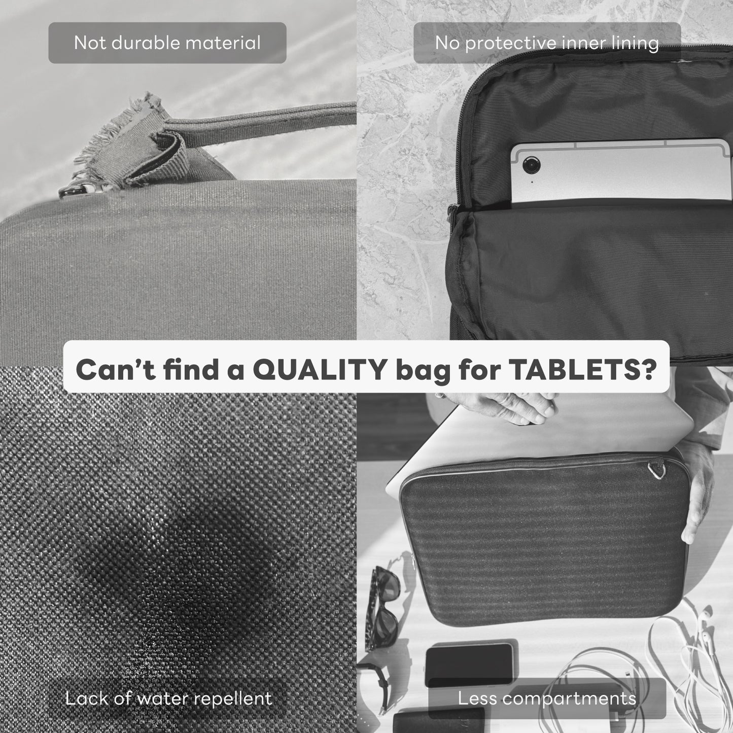 eiP Water-repellent Slim Tablet Bag