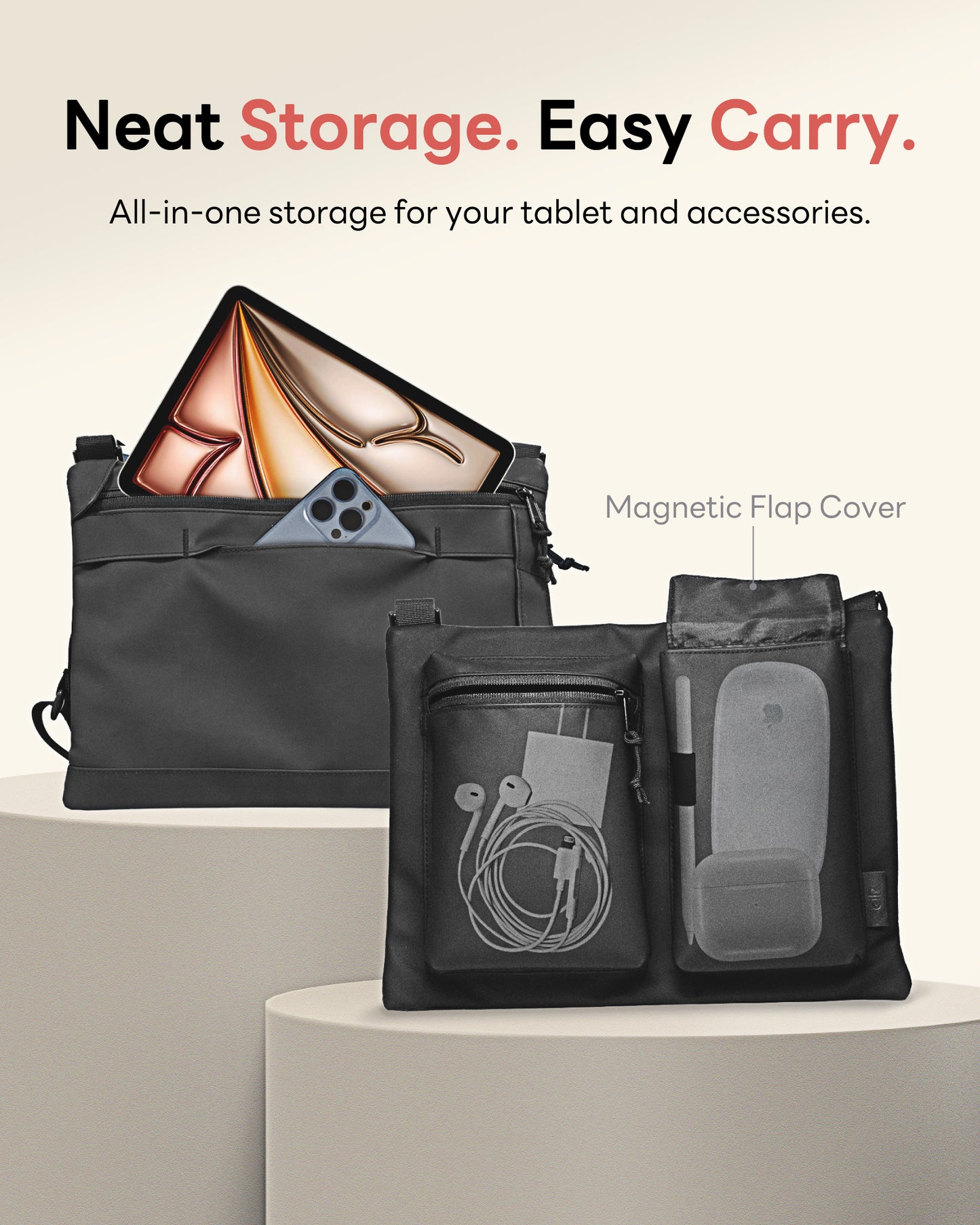 EIP 9-11 Inch Tablet Sleeve Bag with Shoulder Strap
