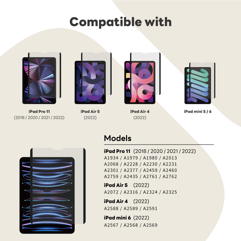 eiP Nano Paperlike Screen Protector - Re-attachable & Matte