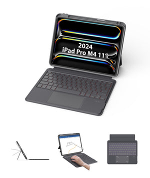 EIP Bluetooth Keyboard Case for iPad Pro 11 inch (M4) 2024 [US Layout]
