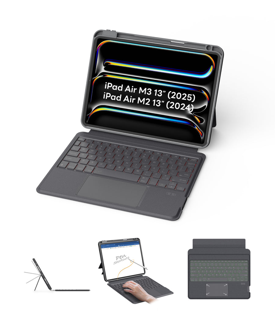 EIP Bluetooth Keyboard Case for iPad Air 13 inch (M3 /M2)[US Layout]
