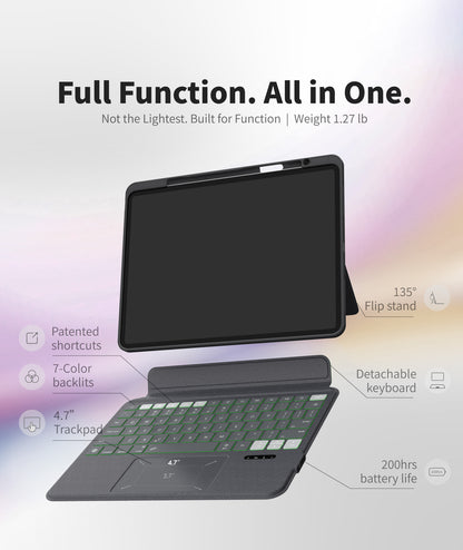 EIP Bluetooth Keyboard Case for iPad Pro 11 inch (M4) 2024 [US Layout]