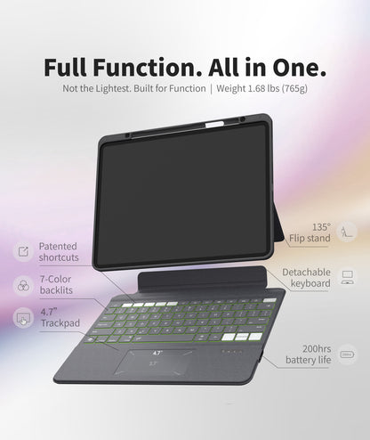 EIP Bluetooth Keyboard Case for iPad Air 13 inch (M4/M3 /M2)[US Layout]