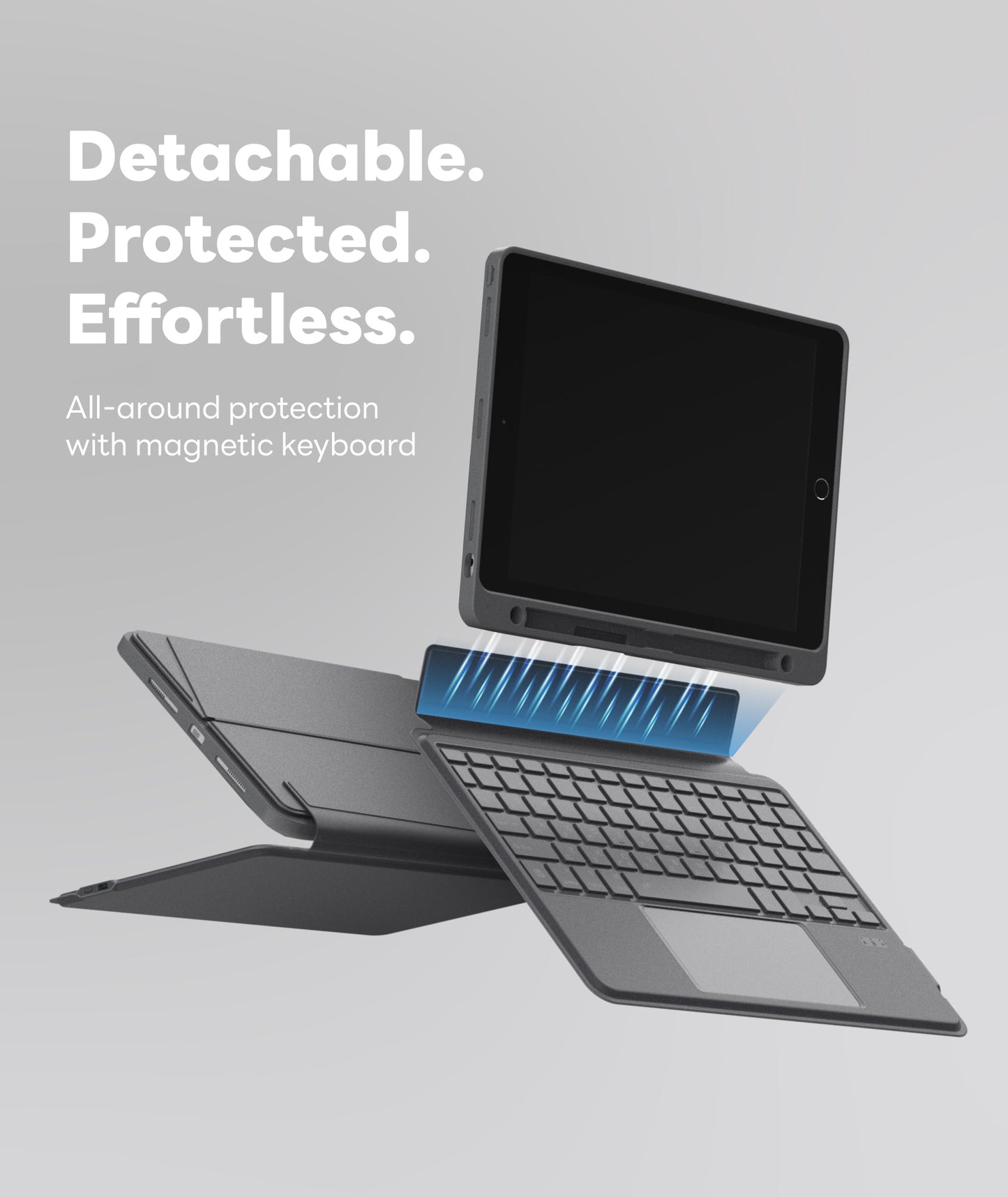EIP Bluetooth Keyboard Case for iPad 10.2 inch (7th/8th/9th Gen) & iPad Air 10.5 inch (3rd Gen)[US Layout]