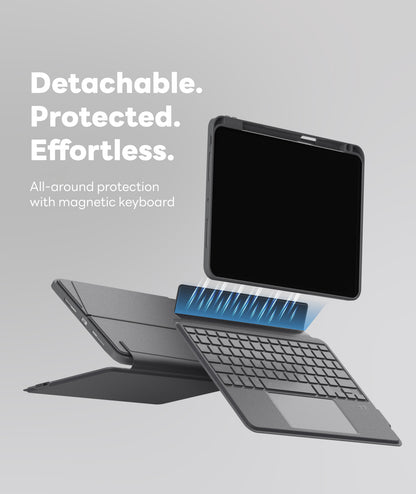 EIP Bluetooth Keyboard Case for iPad Pro 11 inch (M4) 2024 [US Layout]