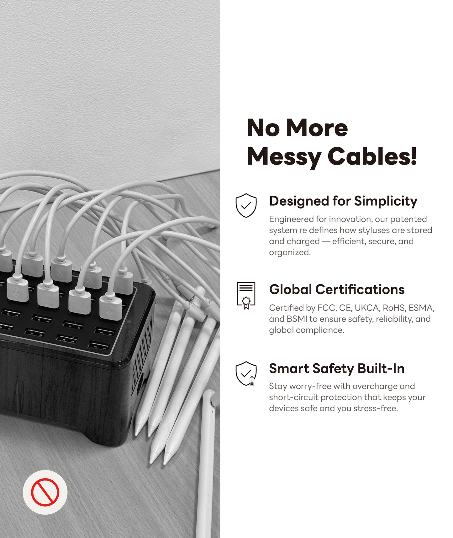 eiP USB-C Charging Station for iPad & Chromebooks Stylus, 30-Slot USB-C [Contact us at service-us@lemeng.com.tw]