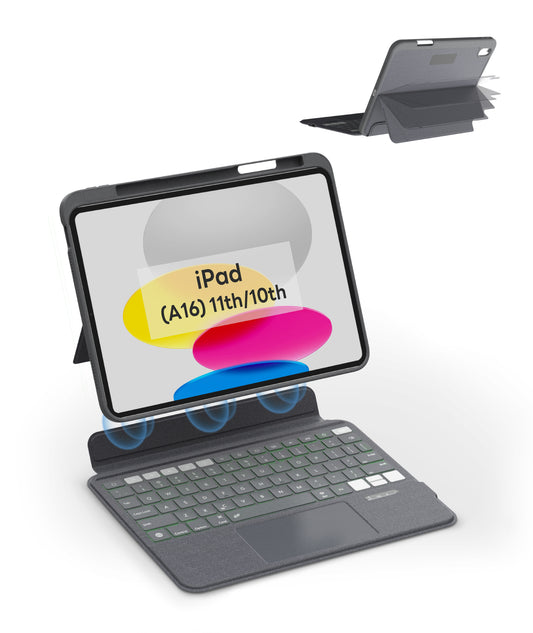 EIP Magnetix Keyboard Case for iPad (A16) 11th/10th Generation (2025/2022)[US Layout]
