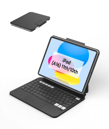 EIP Hyperkeys Keyboard for iPad 11th (A16) 2025 / 10th 2022 Generation, Magic Keyboard with Customizable Shortcuts