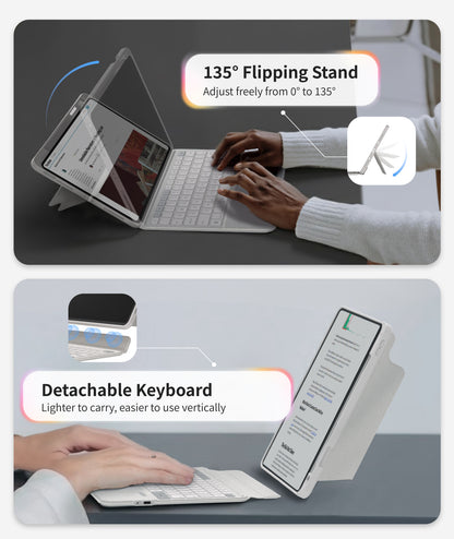 EIP Magnetix Keyboard Case for iPad - White [US Layout]