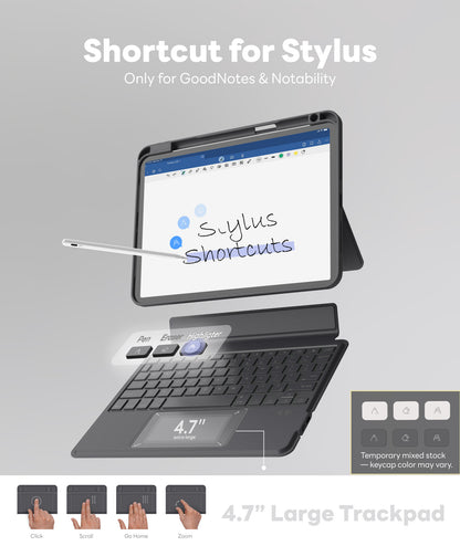 EIP Bluetooth Keyboard Case for iPad Air 13 inch (M3 /M2)[US Layout]