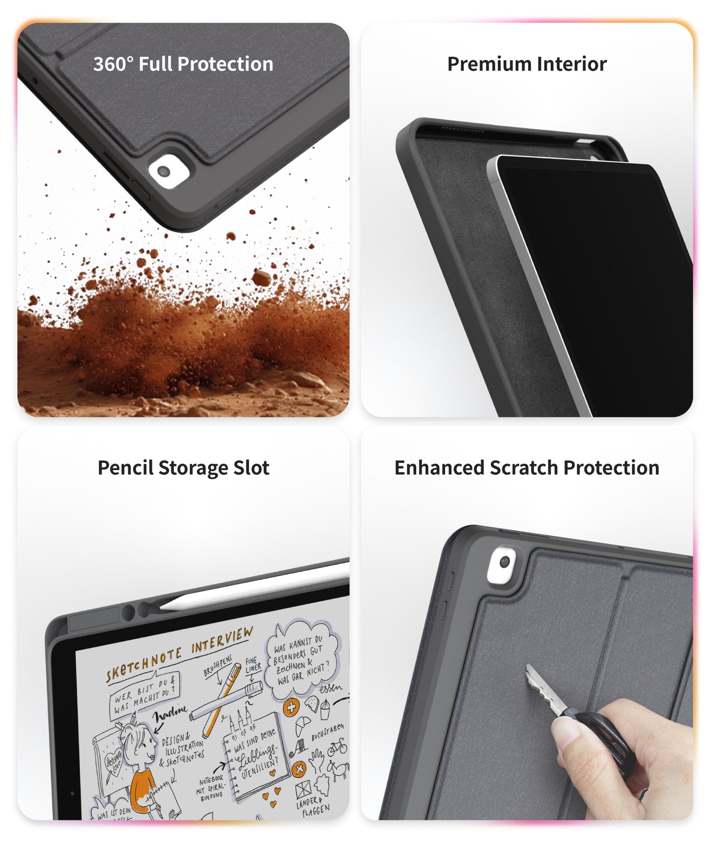 EIP Bluetooth Keyboard Case for iPad 10.2 inch (7th/8th/9th Gen)[US Layout]