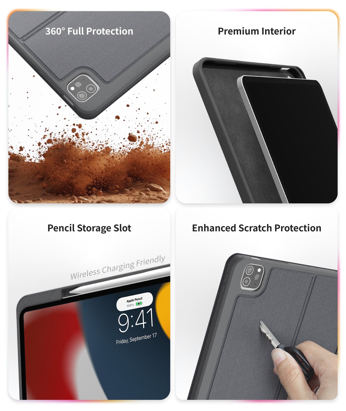 EIP Keyboard Case for iPad Pro 13 inch M5/M4 [Not for Pro 12.9” 3-6th] [Not for Air 13”]