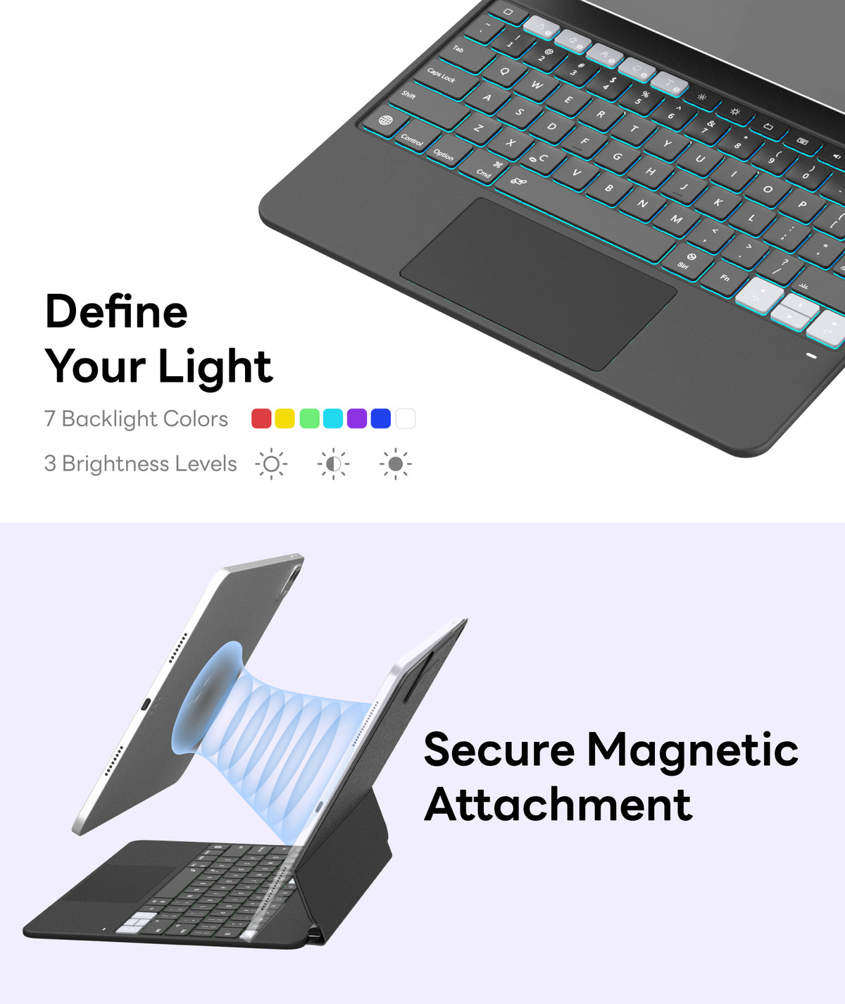 EIP Hyperkeys Keyboard for iPad - Magic Keyboard with Customizable Shortcuts