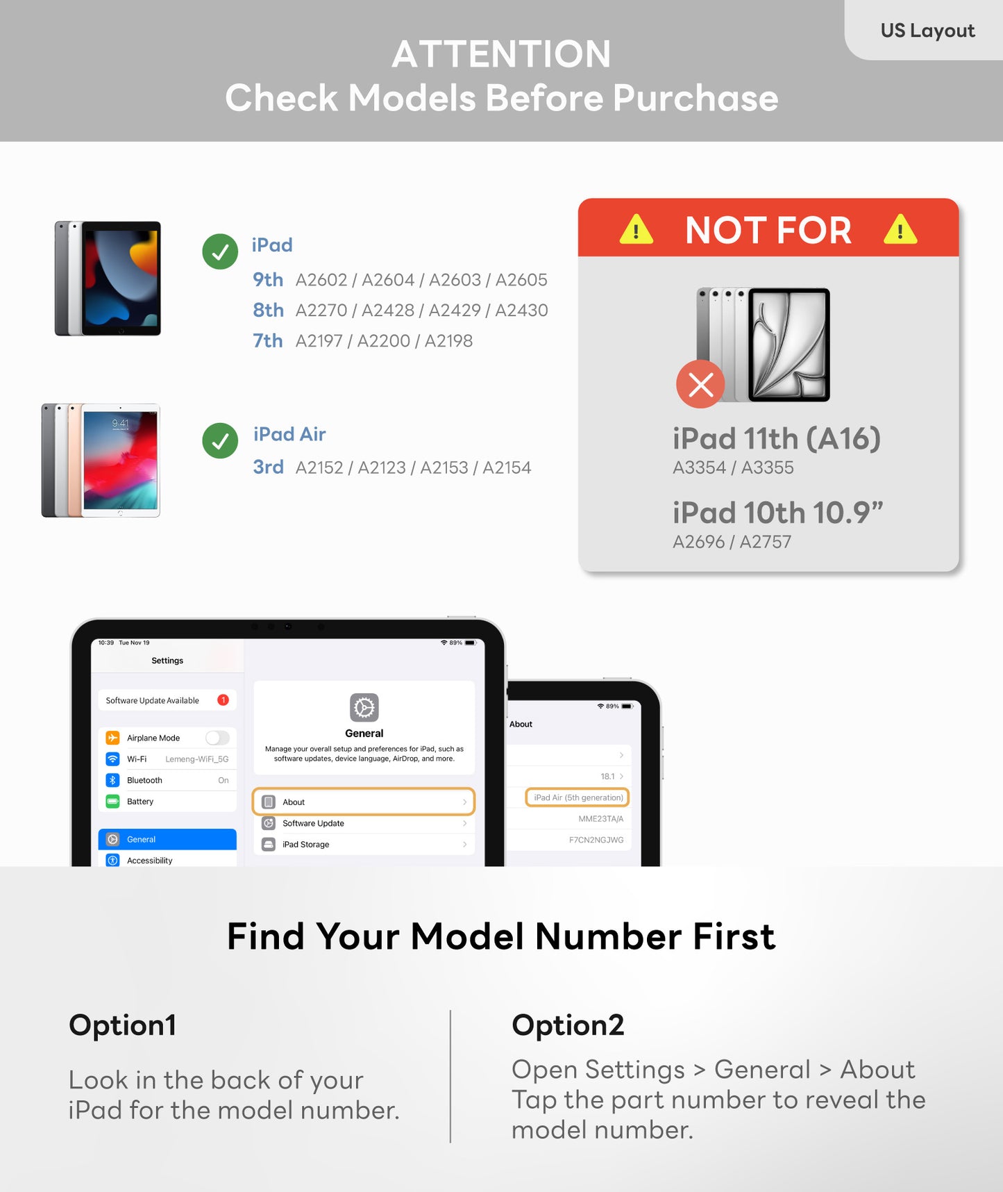 EIP Bluetooth Keyboard Case for iPad 10.2 inch (7th/8th/9th Gen)[US Layout]