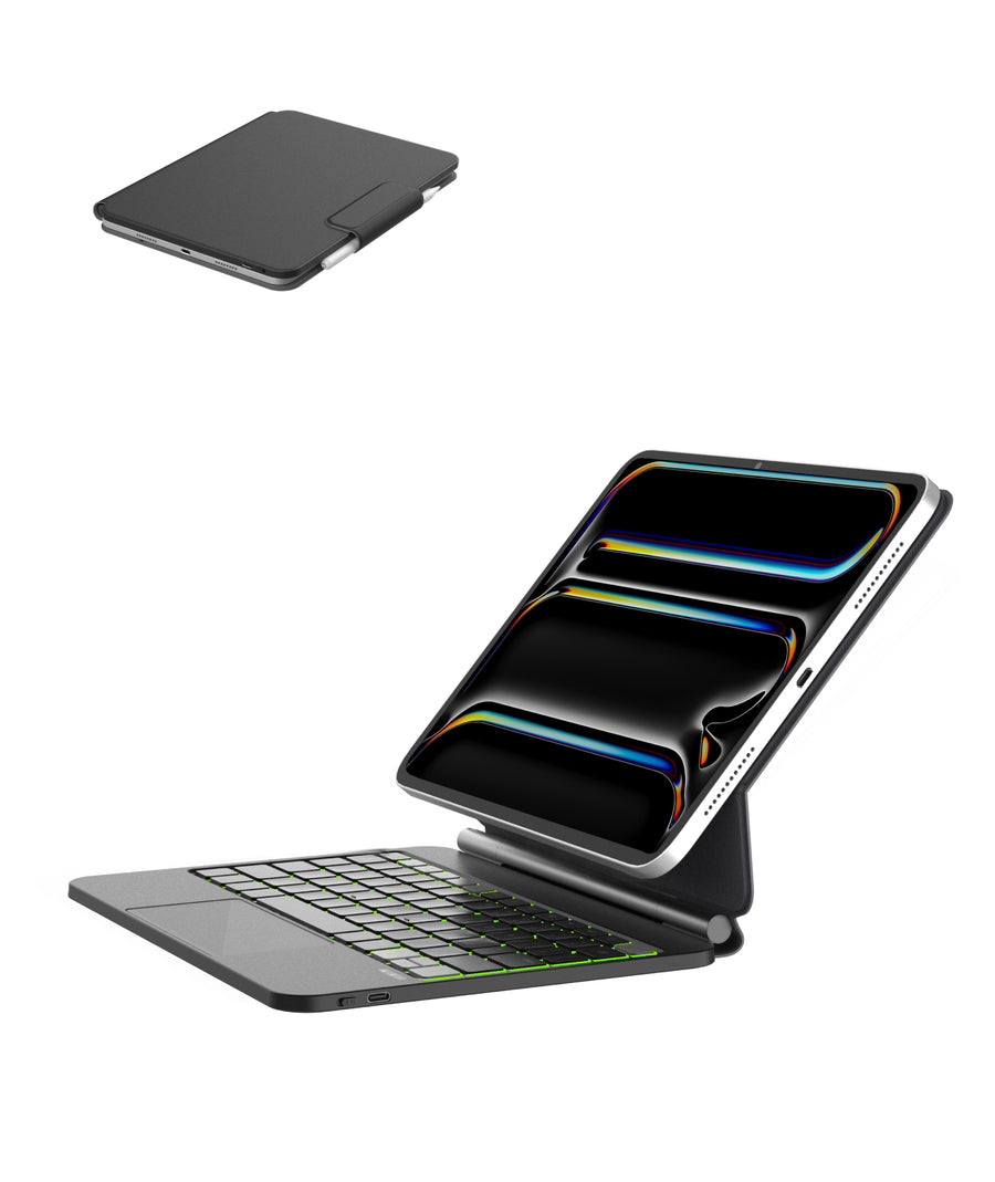 EIP Hyperkeys Keyboard for iPad Pro 11 inch (M4 / M5), 11" Magic Keyboard with Customizable Shortcuts