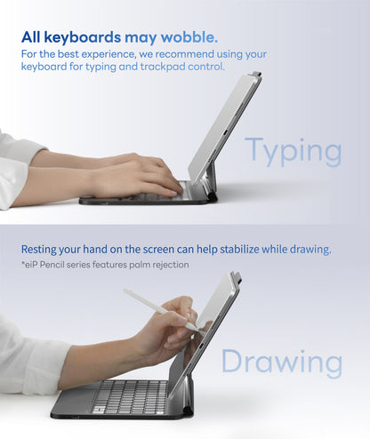 EIP Hyperkeys Keyboard for iPad 11th (A16) 2025 / 10th 2022 Generation, Magic Keyboard with Customizable Shortcuts