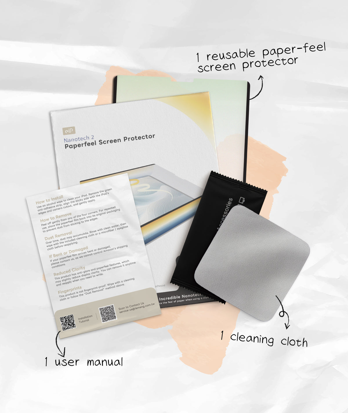 EIP Detachable Paper-feel Screen Protector - Anti-Blue Light iPad