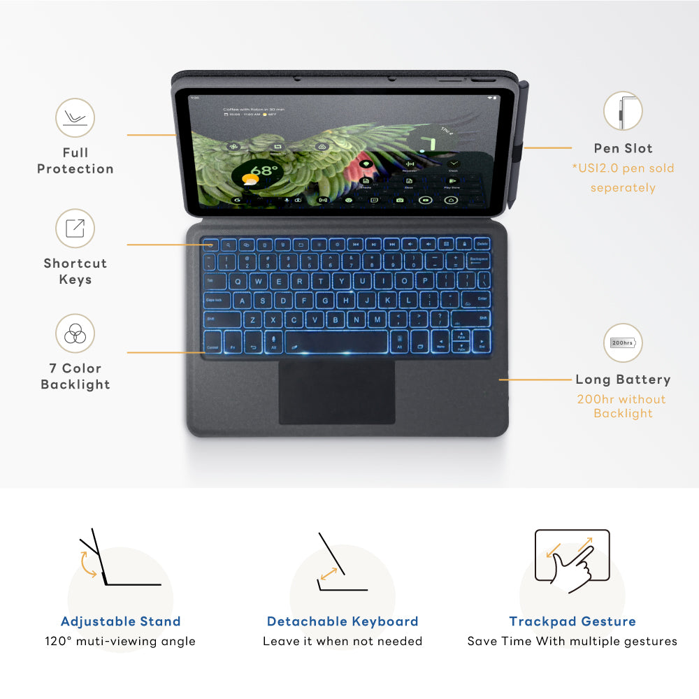 eiP Magnetix Keyboard Case for Pixel Tablet