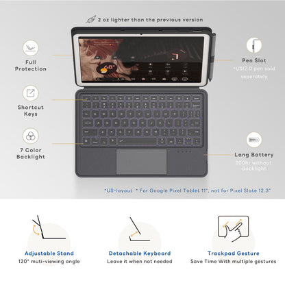 eiP Magnetix Keyboard Case for Pixel Tablet