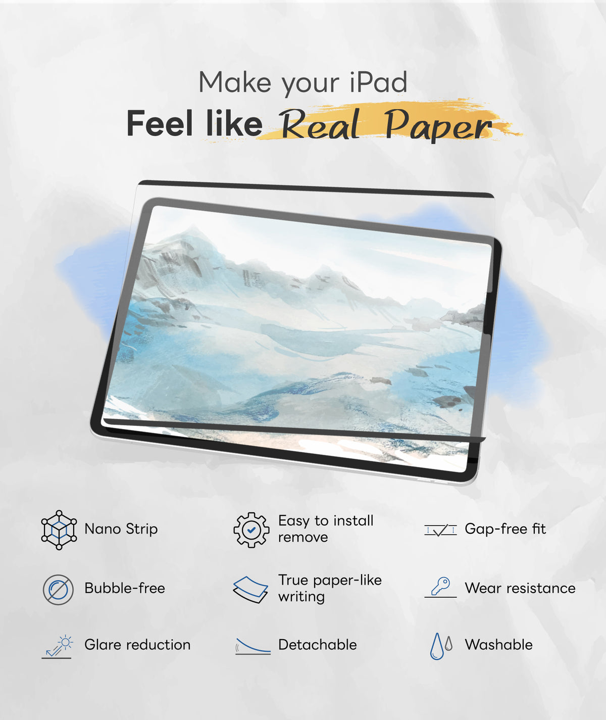 EIP Detachable Paper-feel Screen Protector-iPad