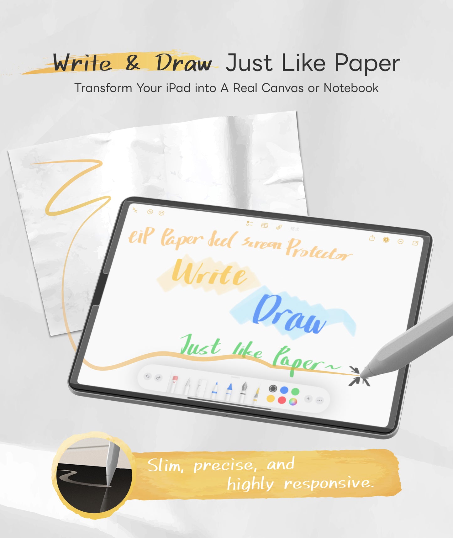 EIP Detachable Paper-feel Screen Protector