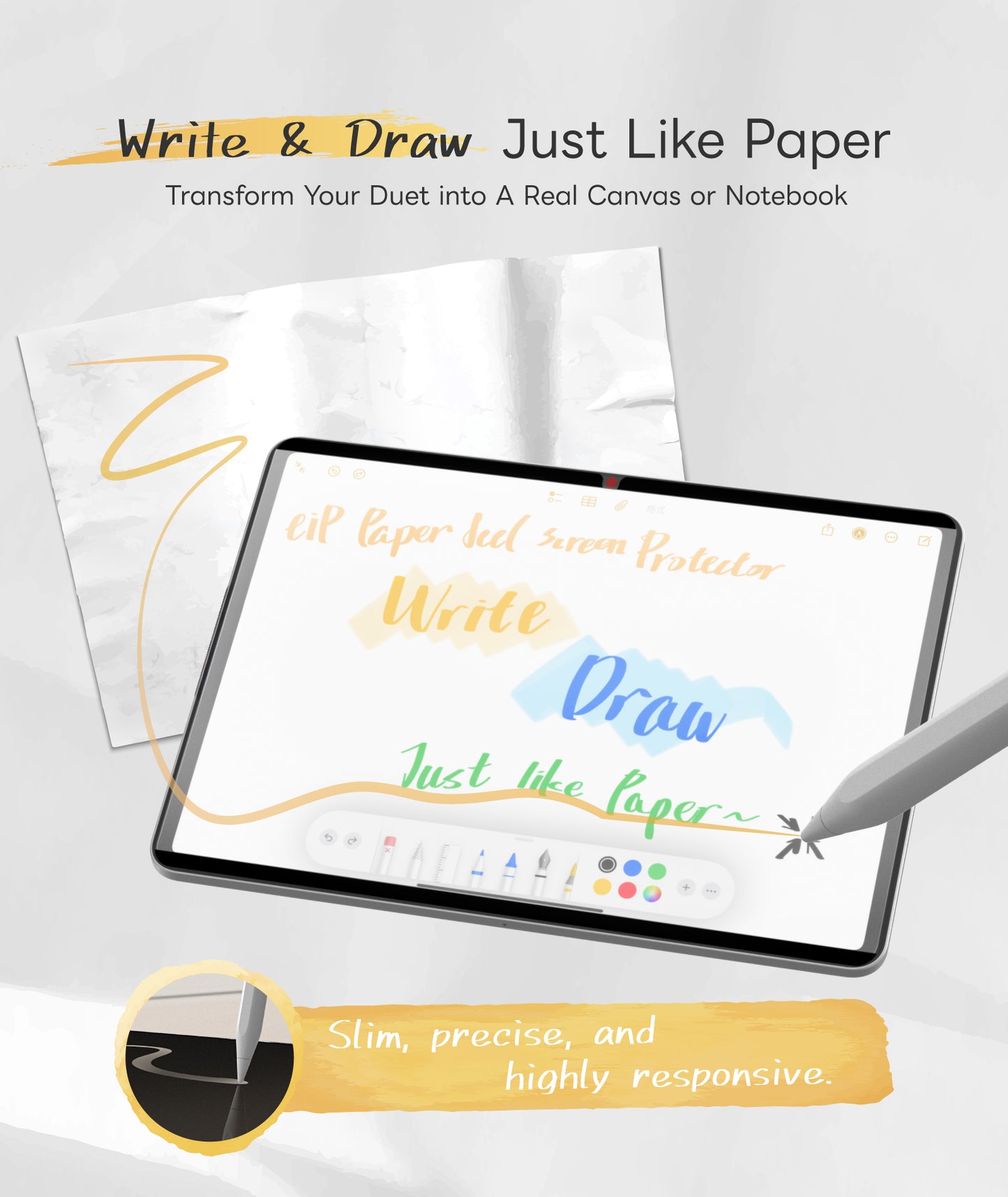 EIP Detachable Paperfeel Screen Protector for Lenovo Chromebook Duet Gen 9 2025 (10.95″)