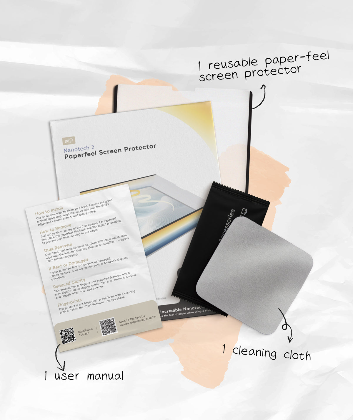 EIP Detachable Paper-feel Screen Protector-iPad