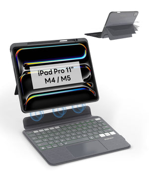 EIP Bluetooth Keyboard Case for iPad Pro 11 inch (M4) 2024 [US Layout]