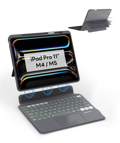 EIP Bluetooth Keyboard Case for iPad Pro 11 inch (M4) 2024 [US Layout]