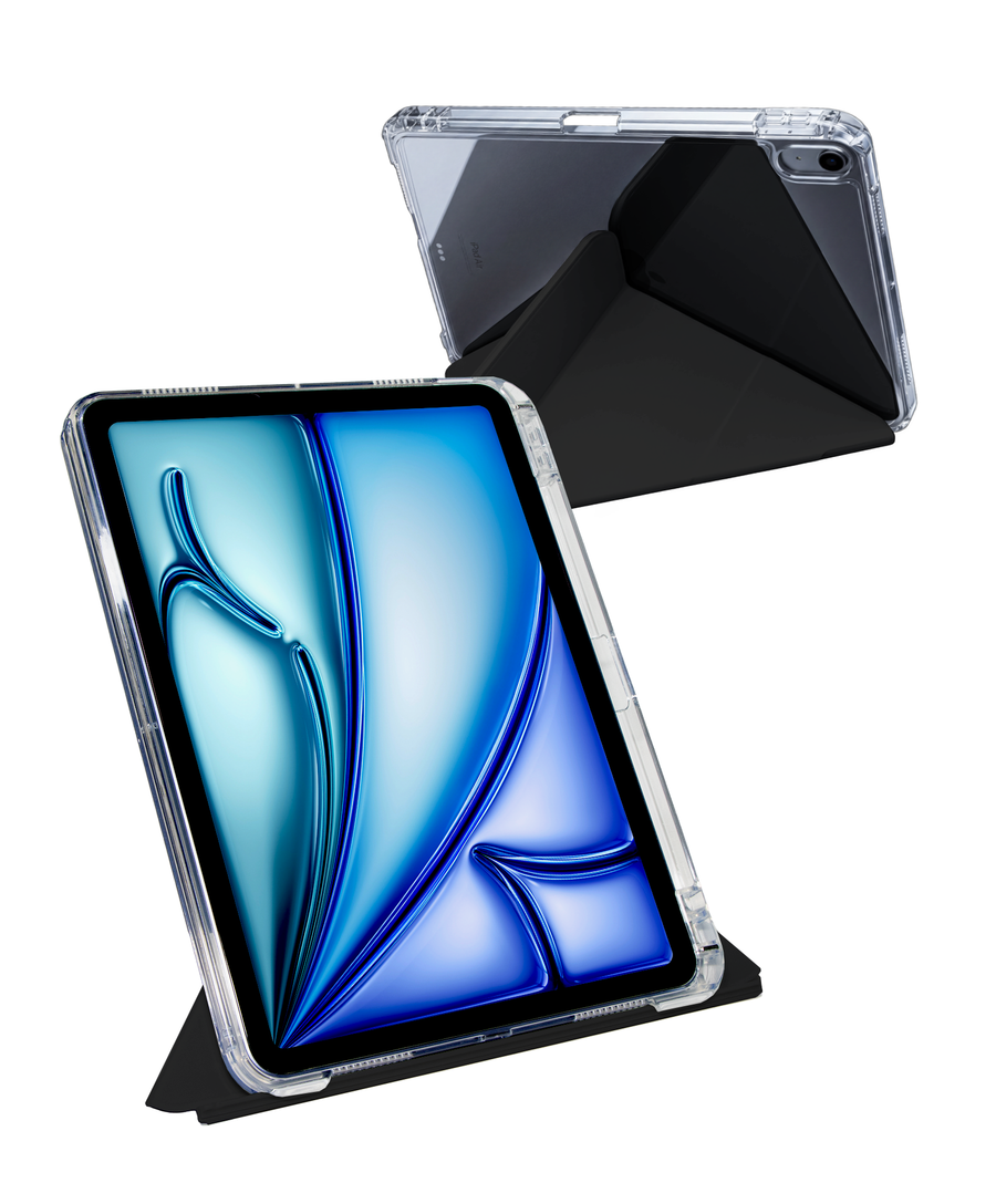 EIP Clear Case for iPad, Acrylic Anti-Yellowing Transparent & Detachable Case-Black